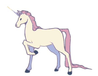 An drawing of a unicorn